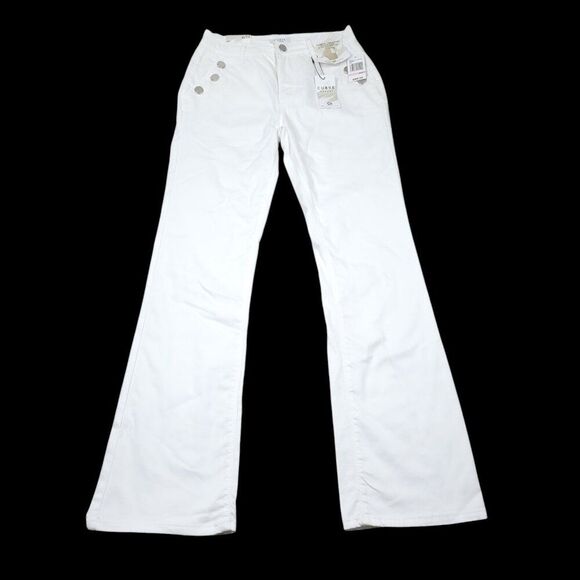 Curve Appeal Curve Creator High Rise Boot Jeans Bootcut White Stretch Size 6 28 - Picture 1 of 16